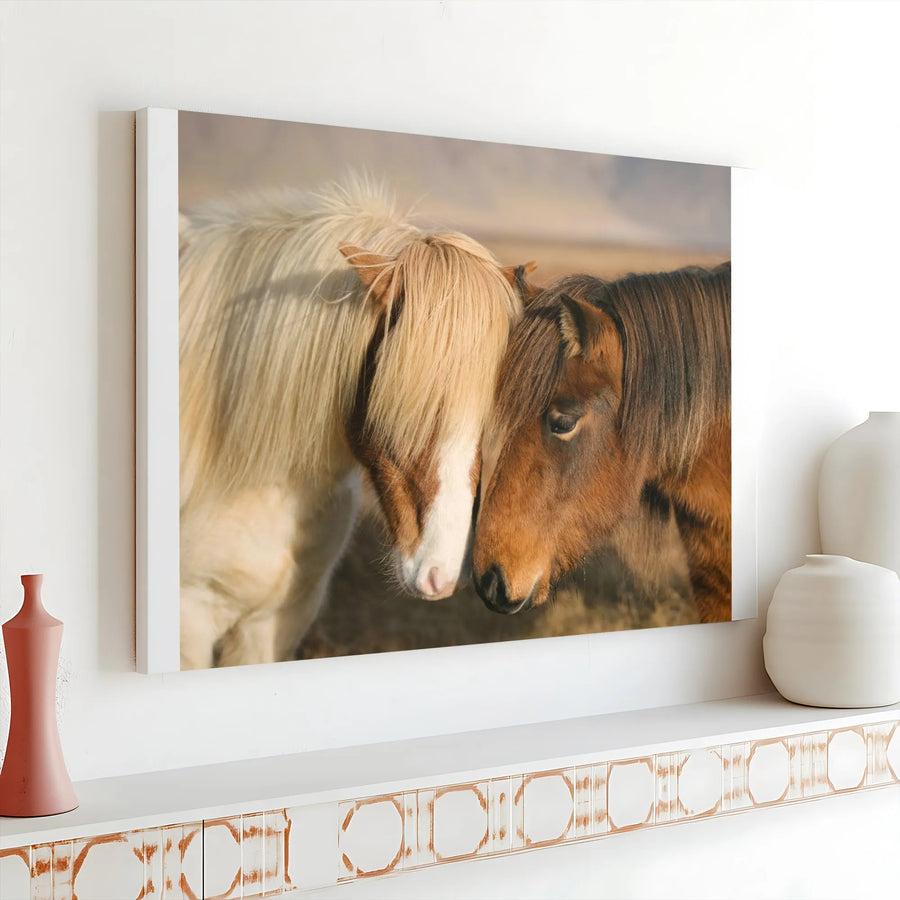 Icelandic Horse Canvas Wall Art | Rustic Farmhouse Photography Print | Premium Gallery Wrapped Canvas | Equestrian Home Decor Gift