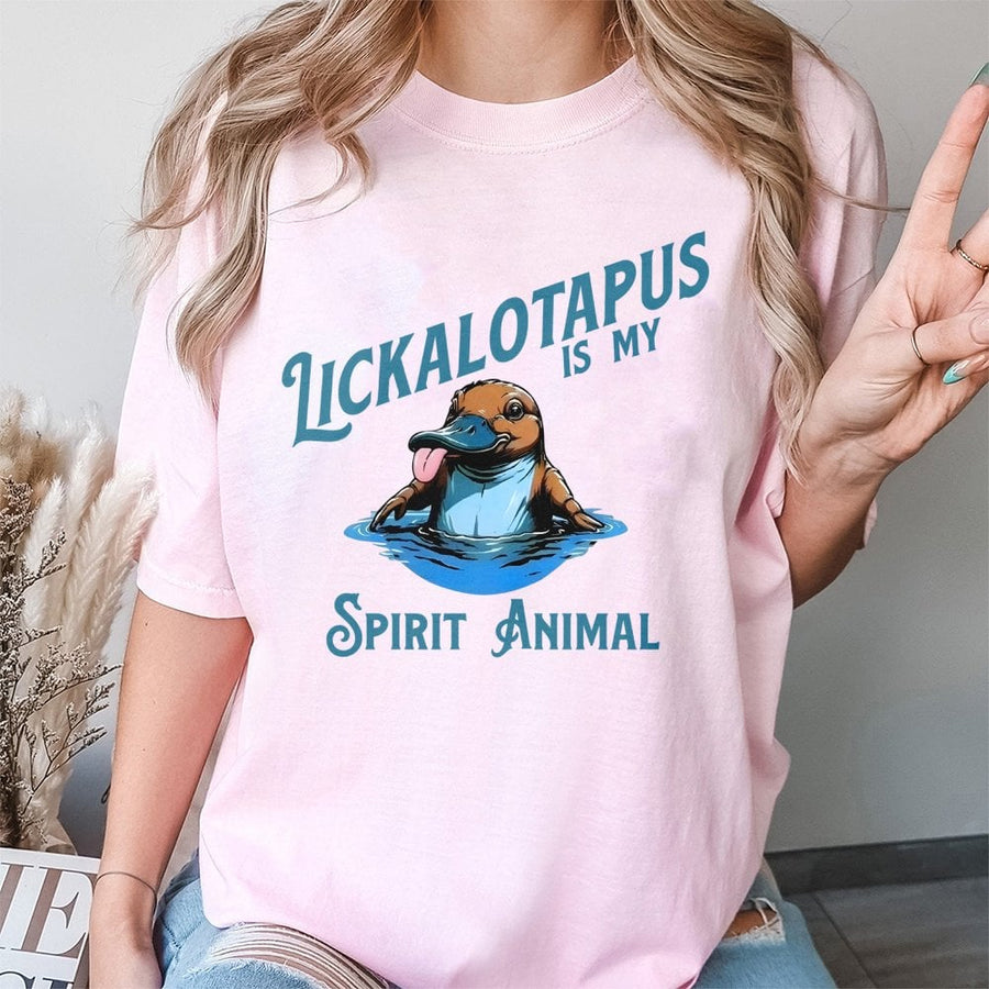 Lickalotapus Spirit Animal T-Shirt | Funny Platypus Graphic Tee | Premium 100% Cotton Unisex Shirt | Humorous Gift For Animal Lovers