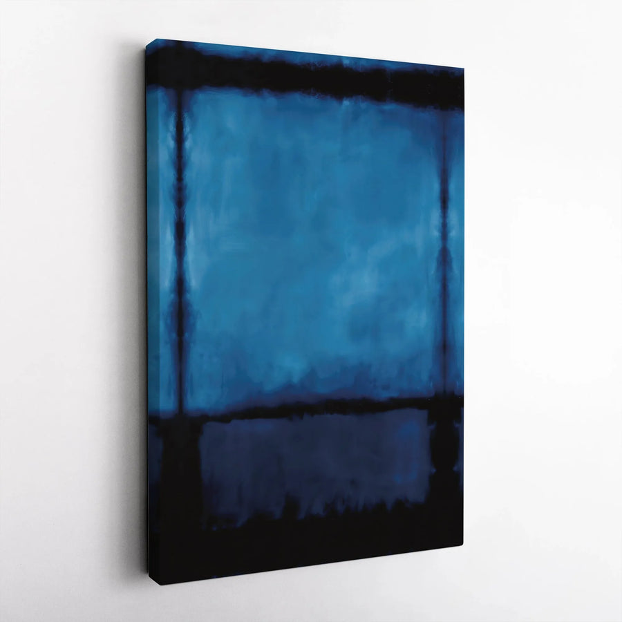 Blue Abstract Canvas Wall Art | Minimalist Color Field Painting | Premium Gallery Wrapped Print | Modern Home & Office Decor Gift