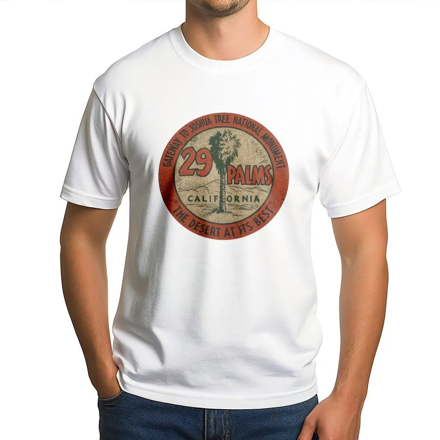 29 Palms California T-Shirt | Retro Military Base & Joshua Tree Park Graphic | Soft Cotton Souvenir Tee | Gift for Marines & Veterans