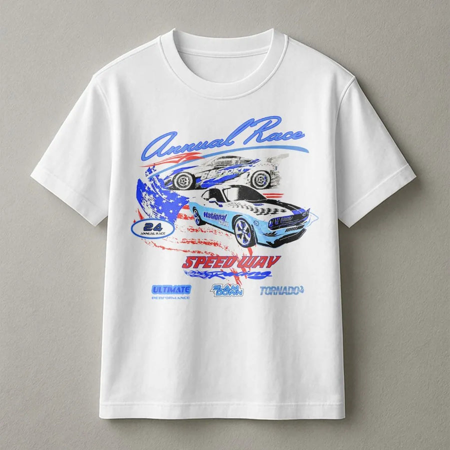 Vintage Racing Car Graphic Tee | Y2K Aesthetic Streetwear | Premium Soft Cotton | Unisex Gift for Motorsport Fans