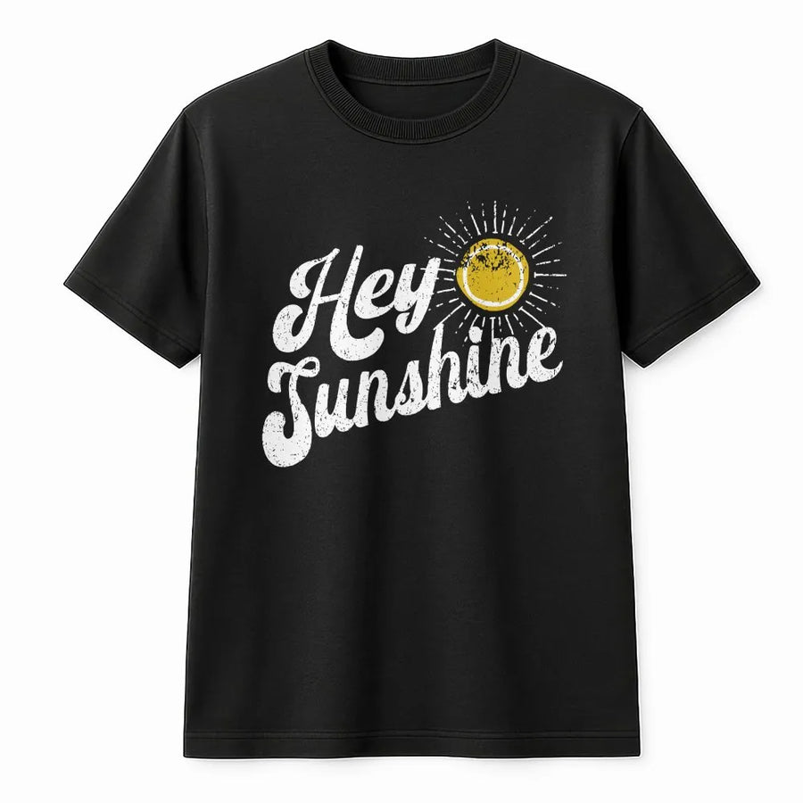 Retro Be Kind T-Shirt | Hey Sunshine 70s Style Graphic | Premium Comfort Colors® Tee | Oversized Boho Positivity Gift for Her