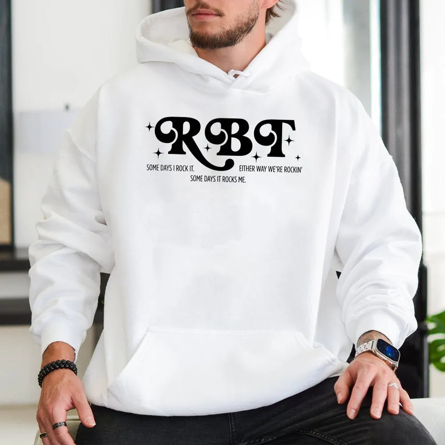 RBT Hoodie | Retro Typography Behavioral Tech Gift | Cotton-Polyester Blend | Comfortable Apparel for ABA Therapists & Students