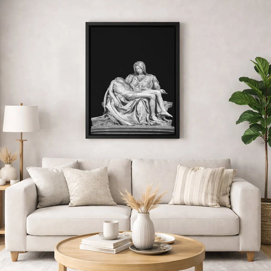 Michelangelo Pietà Canvas Print | Renaissance Art Wall Decor | Premium Fade-Resistant Gallery Wrap | Religious Home Office Gift