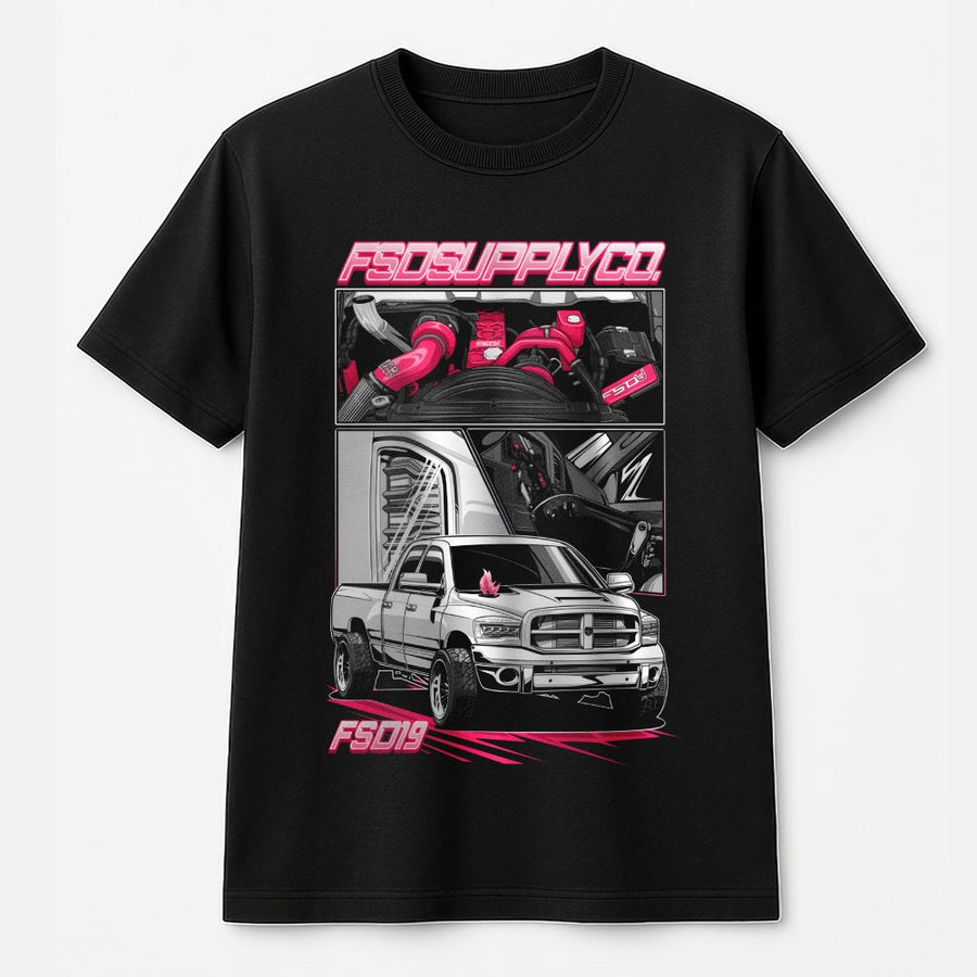 Diesel Truck Graphic T-Shirt | Turbo Engine Dually Pickup Art | Premium Cotton Tee | Gift for Mechanic and Car Enthusiast