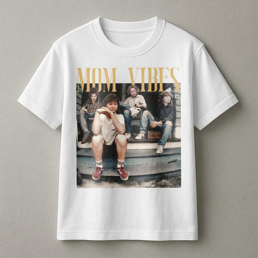 90s Mom Vibes T-Shirt | Retro Aesthetic Graphic Print | Premium Soft Cotton Tee | Funny Mother's Day 2026 Gift for Cool Moms