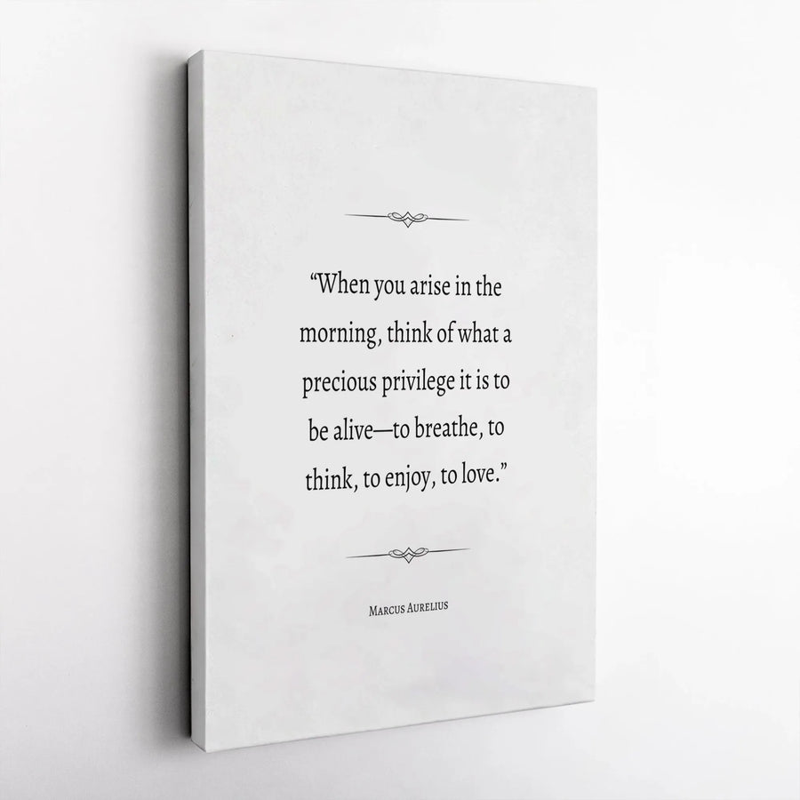 Marcus Aurelius Quote Canvas | Stoic Philosophy Wall Art | Premium Fade-Resistant Print | Minimalist Office & Home Decor Gift