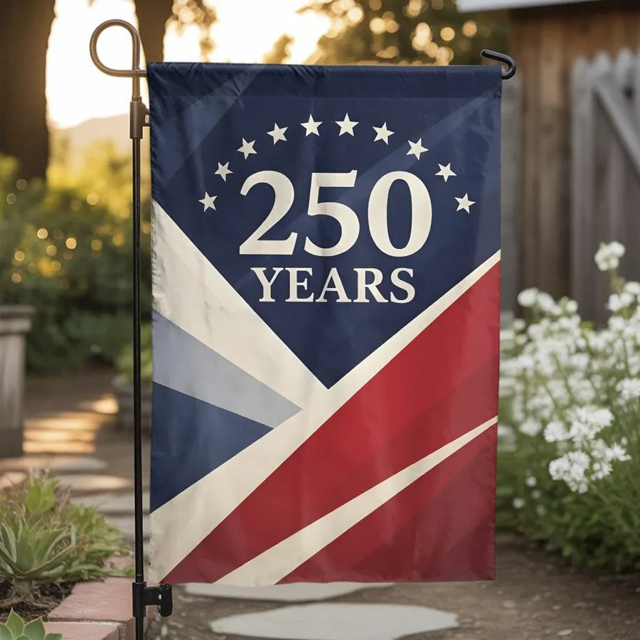 USA 250th Anniversary Garden Flag | Commemorative 1776-2026 Vintage Americana Design | Double Sided Weatherproof Fabric | Patriotic Yard Decor Gift