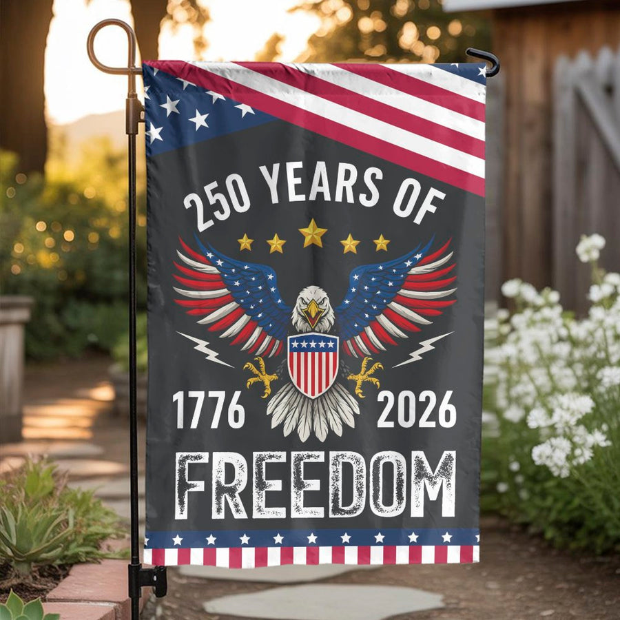 USA 250th Anniversary Garden Flag | 1776-2026 Patriotic Eagle Decor | Premium Weather-Resistant Polyester | Memorial Day & Fourth of July Yard Gift