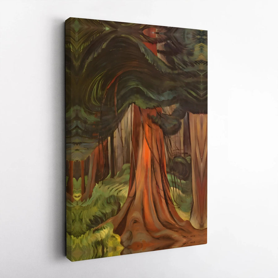 Emily Carr Red Cedar Forest Canvas Print | Impressionist Nature Wall Art | Gallery Quality 1.25 Inch Frame | Canadian Landscape Home Decor