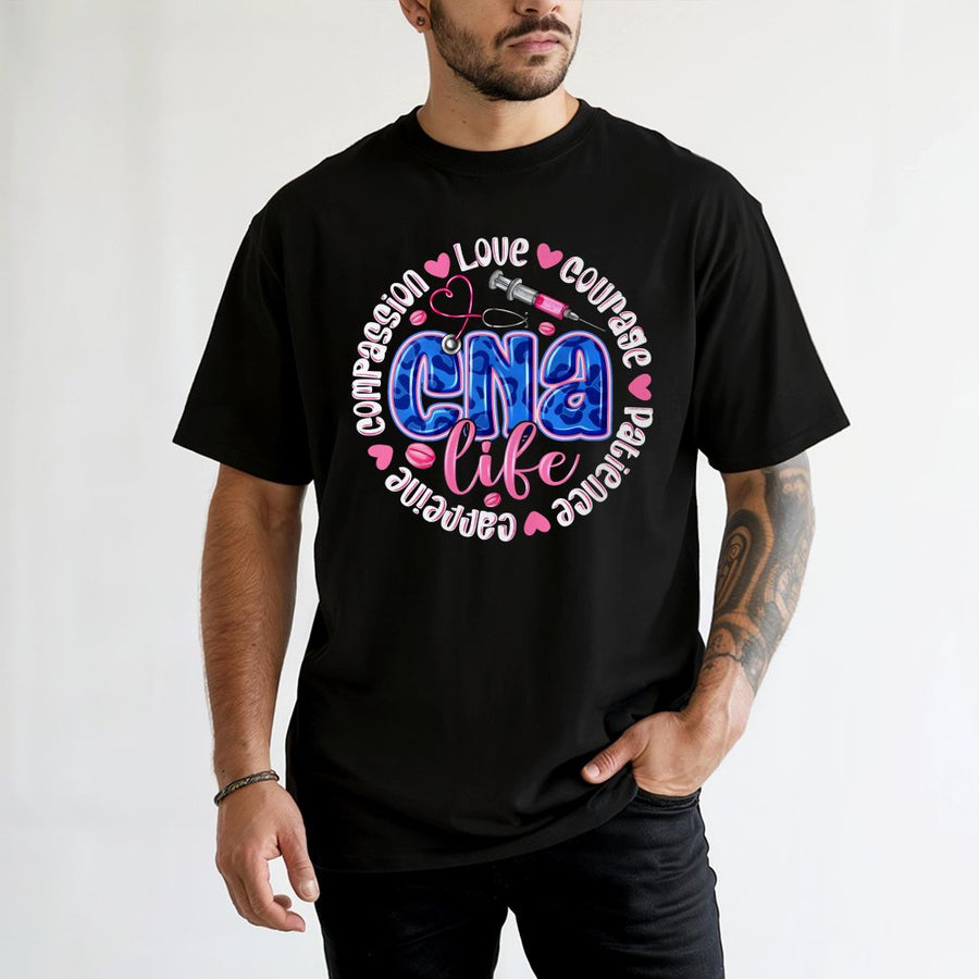 CNA Life T-Shirt | Certified Nursing Assistant Medical Graphic | 100% Cotton Premium Tee | Unique Gift for Healthcare Workers and Nurses