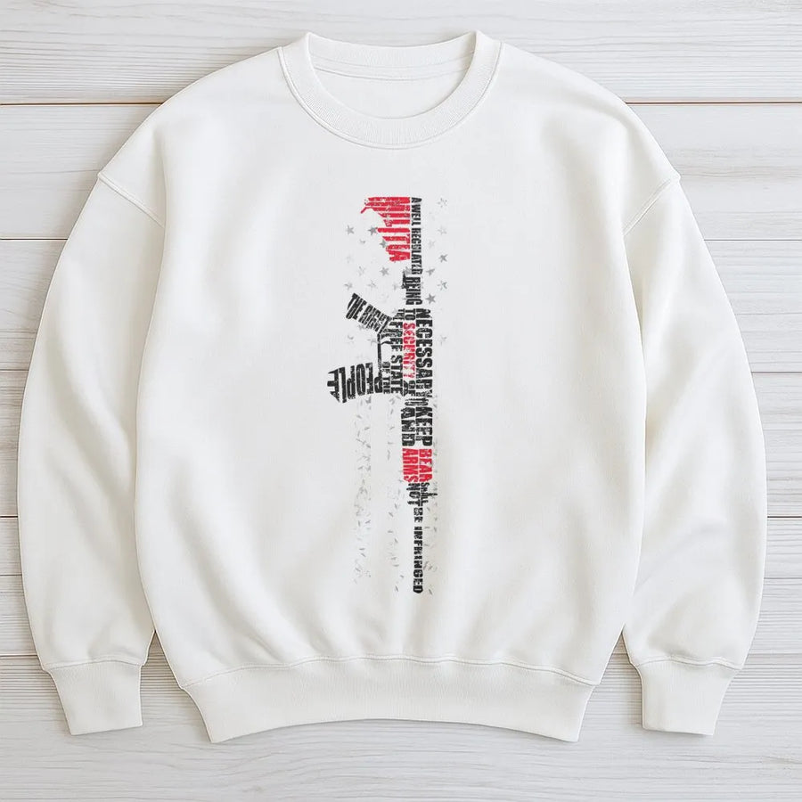 Second Amendment Sweatshirt | 2A Rights Constitution Graphic | Premium Cotton Blend | Patriotic Gift for Men and Gun Owners