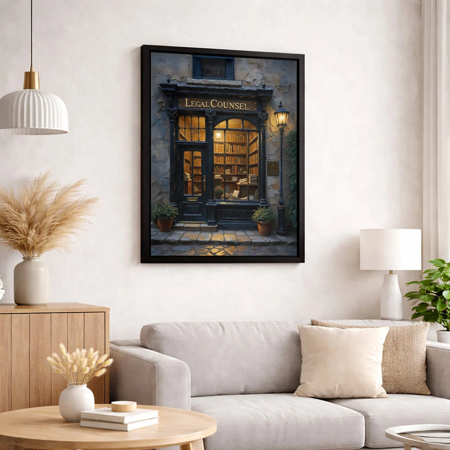 Law Office Wall Art | Legal Counsel Storefront Canvas Print | Premium Fade-Resistant Decor | Gift for Attorney Lawyer or Law Student