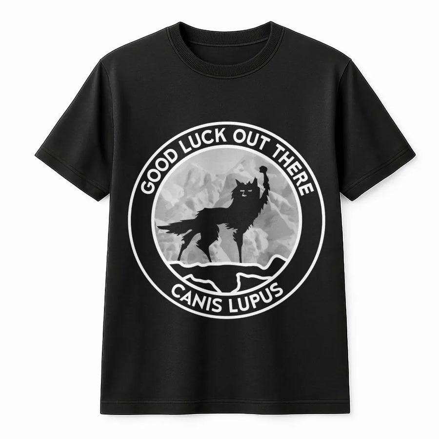 Wolf Graphic T-Shirt | Canis Lupus Wildlife Design | 100% Cotton Premium Quality | Nature Lover Gift for Men and Women