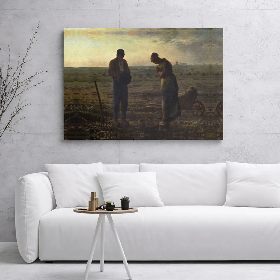 The Angelus by Jean-François Millet | Classic Realism Wall Art | Premium Gallery-Wrapped Canvas | Fine Art Decor for Home or Office