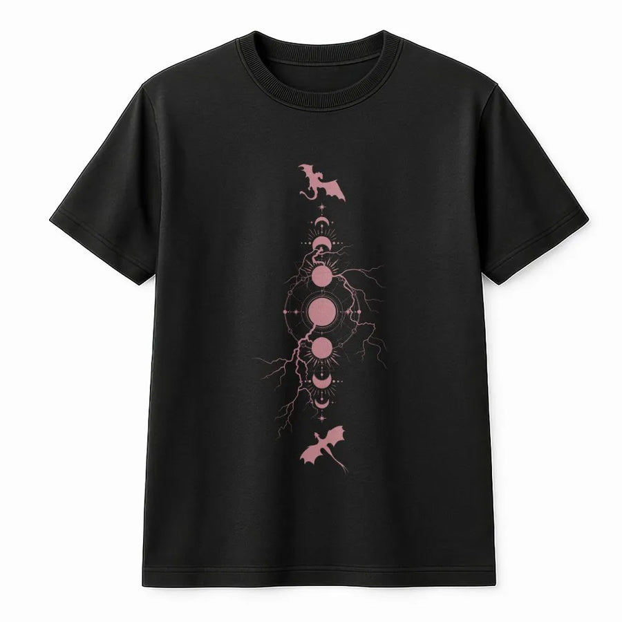 Celestial Dragon T-Shirt | Mystical Moon Phase Graphic Sweatshirt | Premium Soft Blend | Witchy Fantasy Reader Gift