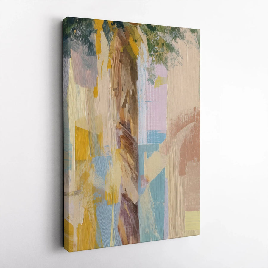 Abstract Tree Canvas Wall Art | Textured Brushstroke Painting Print | Gallery Quality 1.25 Inch Profile | Modern Home Decor for Living Room