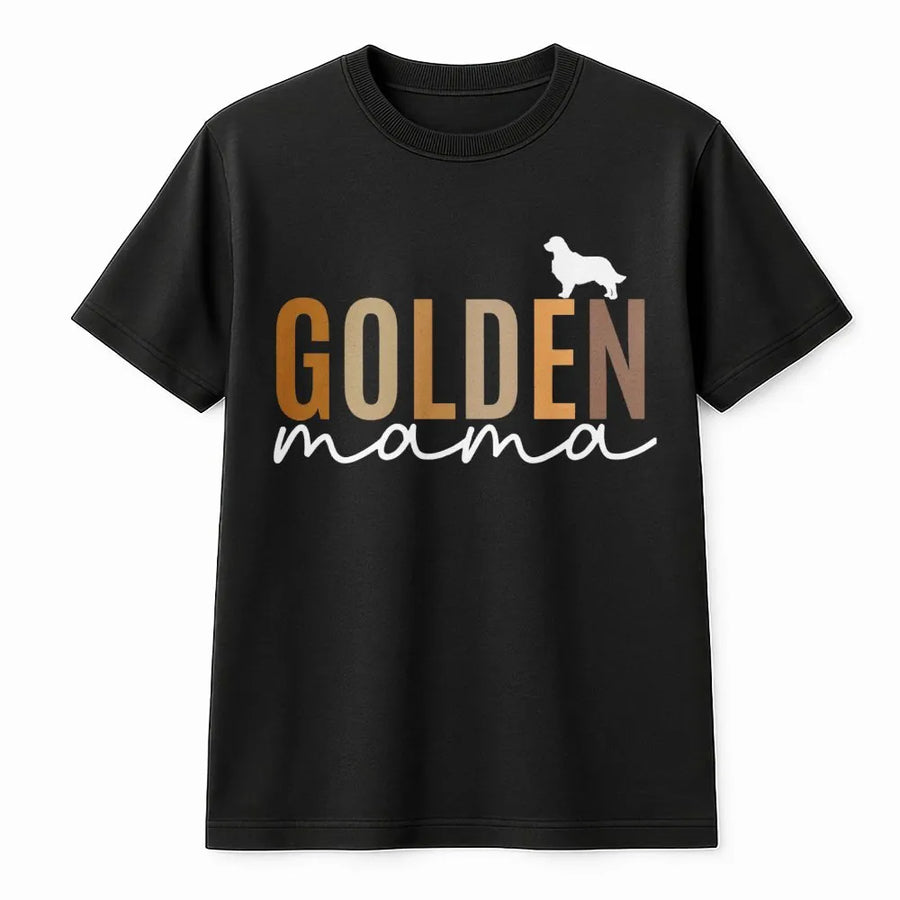 Golden Mama T-Shirt | Golden Retriever Dog Lover Graphic Tee | 100% Cotton Premium Quality | Perfect Gift for Dog Moms & Pet Owners