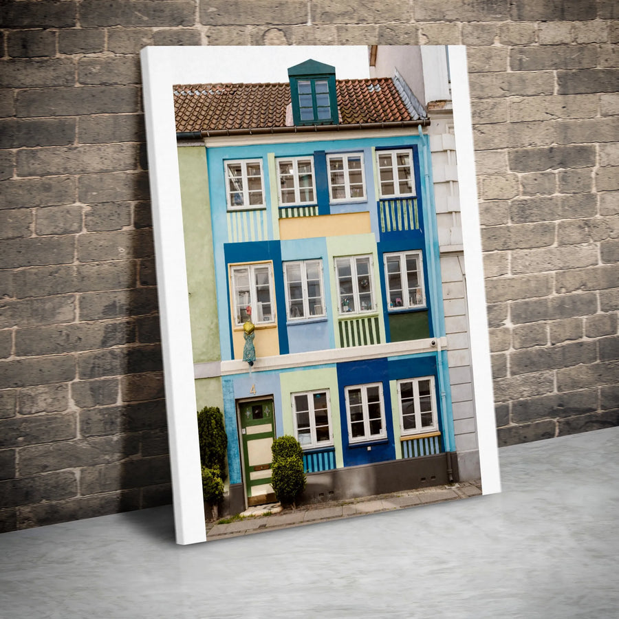 Copenhagen Wall Art Canvas Print | Colorful Danish Architecture Photo | Premium Gallery Wrapped Canvas | Modern Scandinavian Home Decor Gift