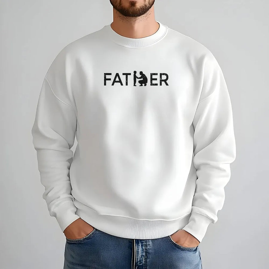 Father Sweatshirt | Dad and Child Silhouette Graphic | Premium Cotton Blend Sweatshirt | New Dad Gift, Father's Day Present