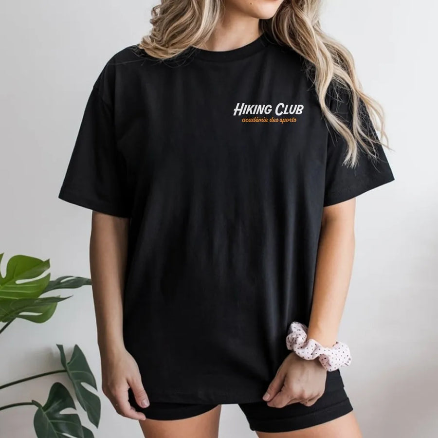 Hiking Club T-Shirt | Minimalist Académie des Sports Graphic | Premium Cotton Unisex Tee | Outdoors Nature Gift for Hikers