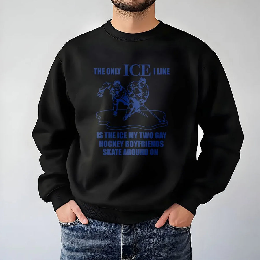 Gay Hockey Sweatshirt | Hockey Romance Quote Graphic | Premium Cotton Blend | Funny Sports Fan Gift for Him Her