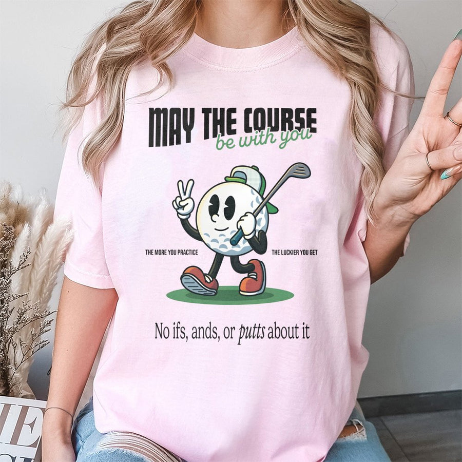 Funny Golf T-Shirt | Retro Cartoon Ball Design | 100% Premium Cotton | Perfect Gift for Golfers, Dad, and Golf Lovers