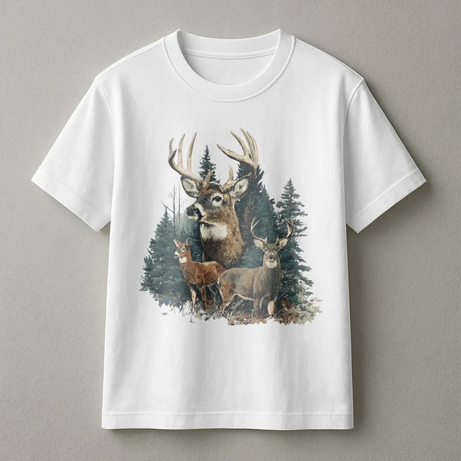 Vintage Deer T-Shirt | Retro 90s Wildlife Graphic Crewneck | Premium Cotton Blend | Country Hunting Season Gift for Men & Women