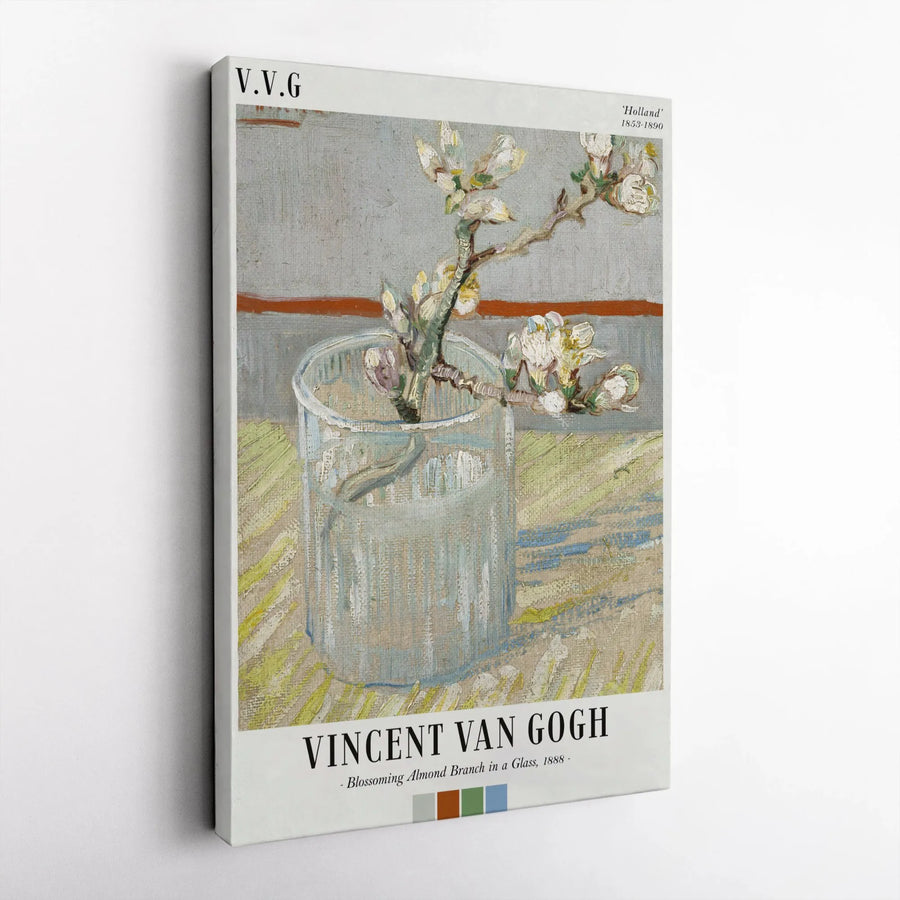 Vincent Van Gogh Almond Blossom Poster | Gallery Wrapped Canvas Art | Premium Fade-Resistant Print | Aesthetic Home Office Wall Decor Gift