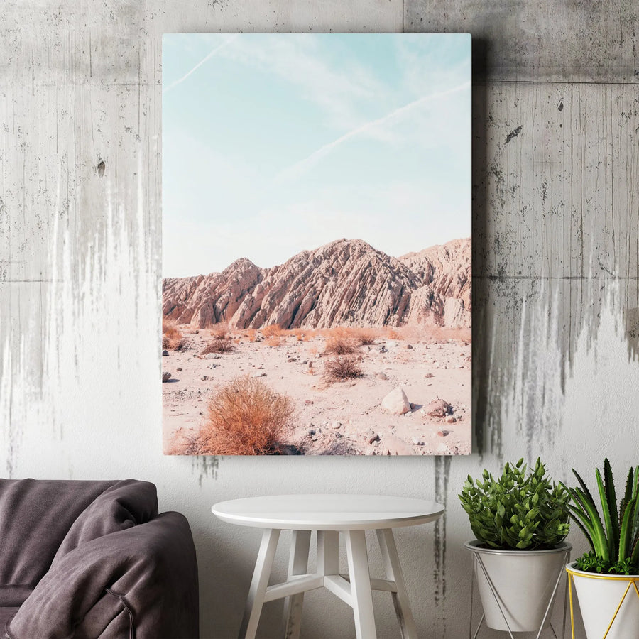Desert Canyon Vertical Canvas | Minimalist Landscape Photography | Premium Thick Gallery Wrap Wall Art | Modern Southwestern Home Decor Gift