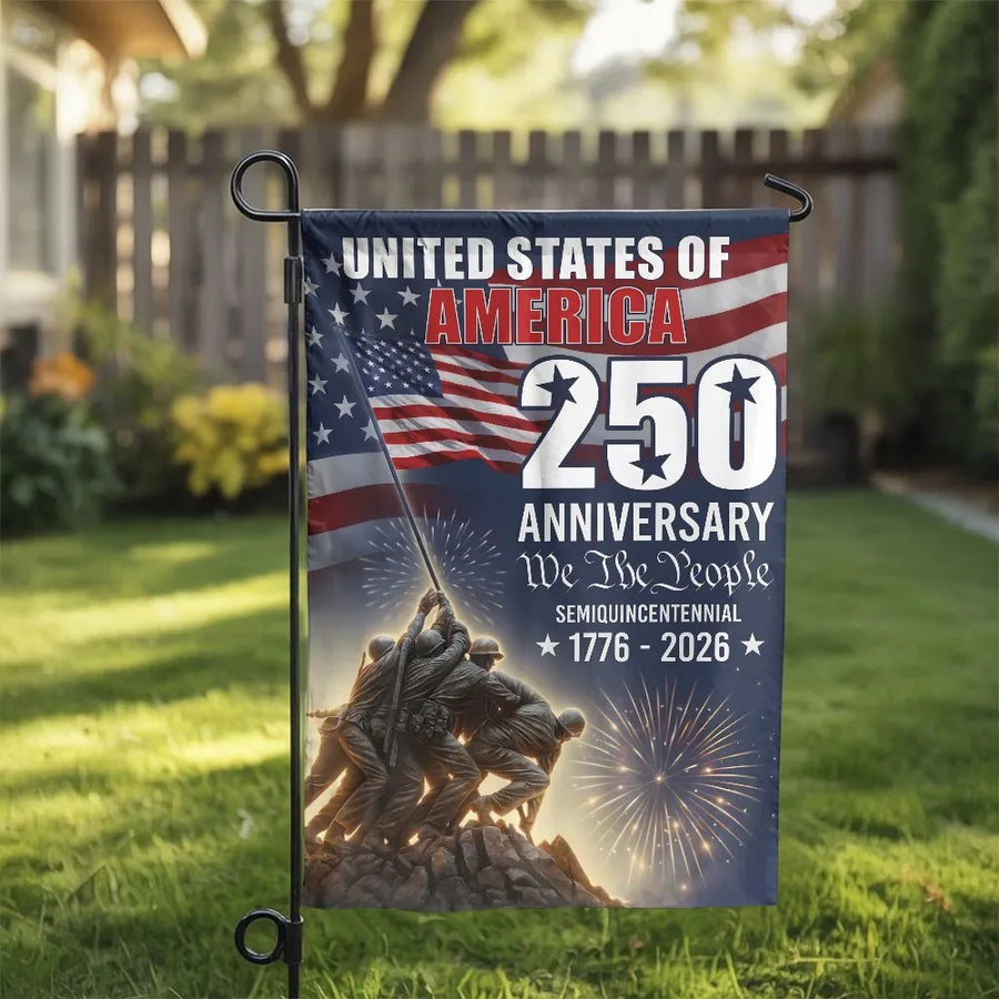 America 250 Garden Flag | We The People Semiquincentennial 1776-2026 | Weather-Resistant Double Sided | Patriotic Collector's Gift