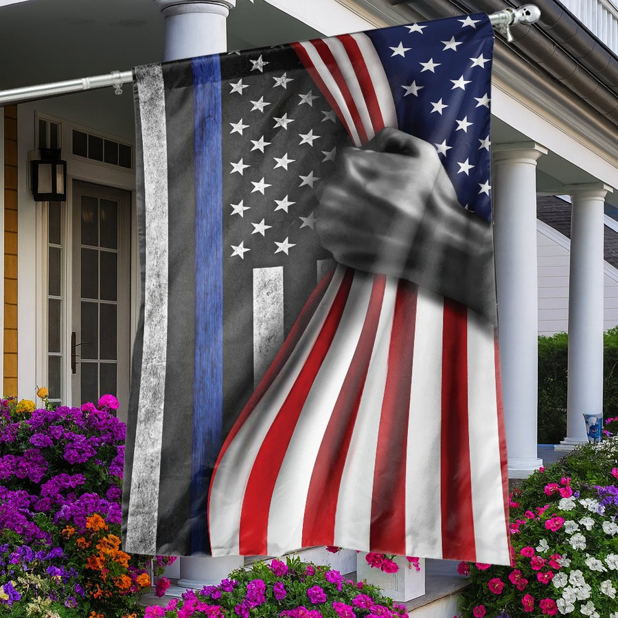 Thin Blue Line American Flag | Law Enforcement Support Banner | Weather-Resistant Premium Polyester | Patriotic Gift for Police Officers & Families