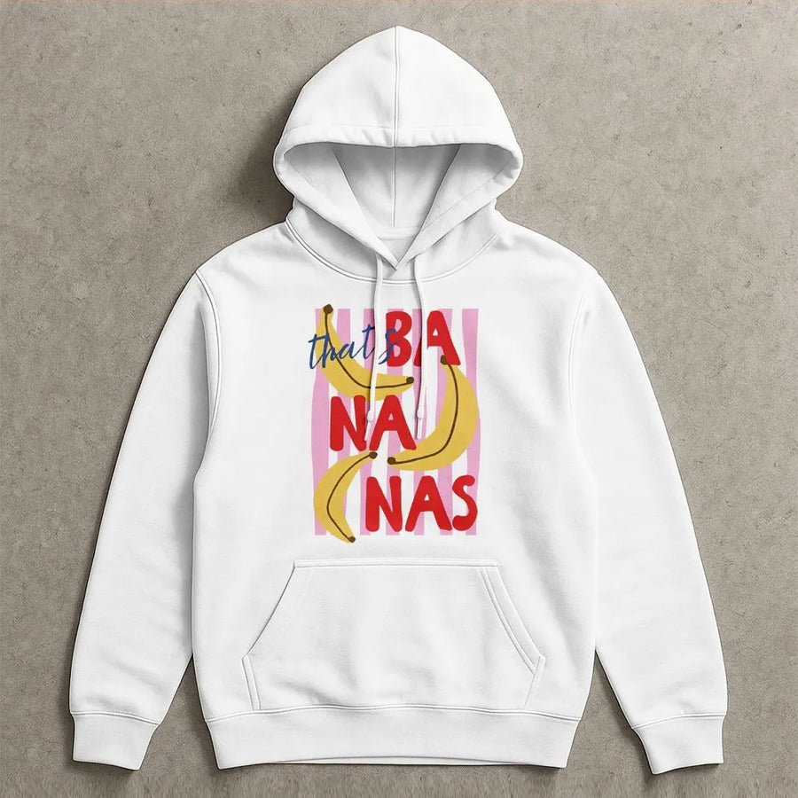 That's Bananas Hoodie | Retro Fruit Pun Graphic | Premium Cotton-Blend Pullover | Trendy Summer Gift for Food Lovers