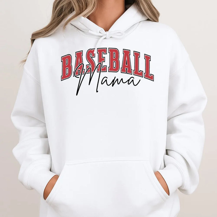 Baseball Mama Hoodie | Retro Game Day Apparel | Soft Cotton Blend | Premium Gift for Sports Mom