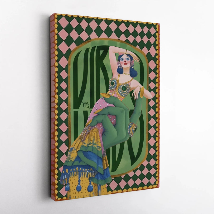Virgo Zodiac Wall Art | Surreal Astrological Aesthetic Decor | Premium Gallery-Wrap Canvas Print | Unique Birthday Gift for Her