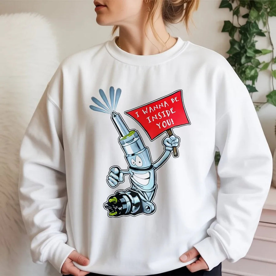 Diesel Fuel Injector Sweatshirt | Funny Automotive Humor Design | Premium Cotton-Blend Pullover | Gift for Mechanic and Car Enthusiast