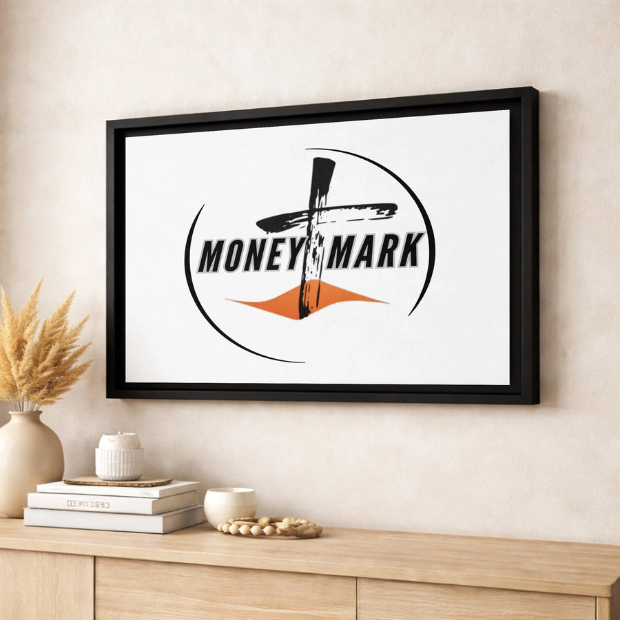 Money Mark Canvas Print | Christian Cross Faith Wall Art | Premium Gallery-Wrapped Decor | Religious Gift for Church Office or Home