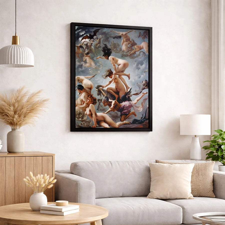 Witches' Flight Canvas Print | Francisco Goya Fine Art Wall Decor | Premium 1.25-inch Gallery Profile | Gothic Masterpiece Gift for Art Collectors