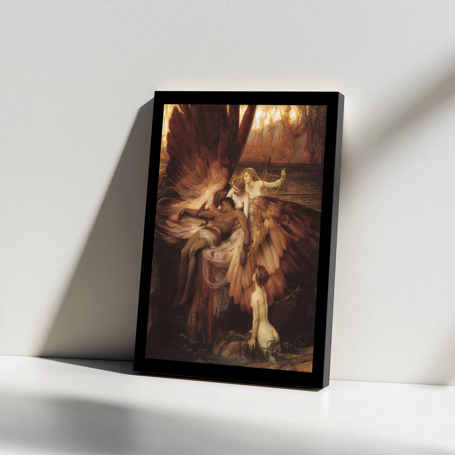 Lament for Icarus Canvas Wall Art | Herbert Draper Mythology Painting | Premium Gallery Quality Canvas | Classical Art Collector Gift for Home Decor