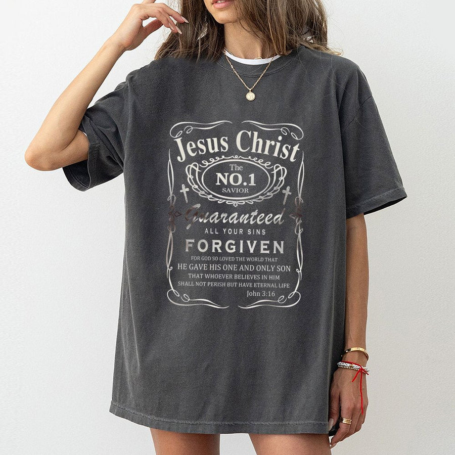Jesus Christ No.1 Savior T-Shirt | John 3:16 Bible Verse Graphic | Premium 100% Cotton Tee | Meaningful Faith Gift for Men and Women