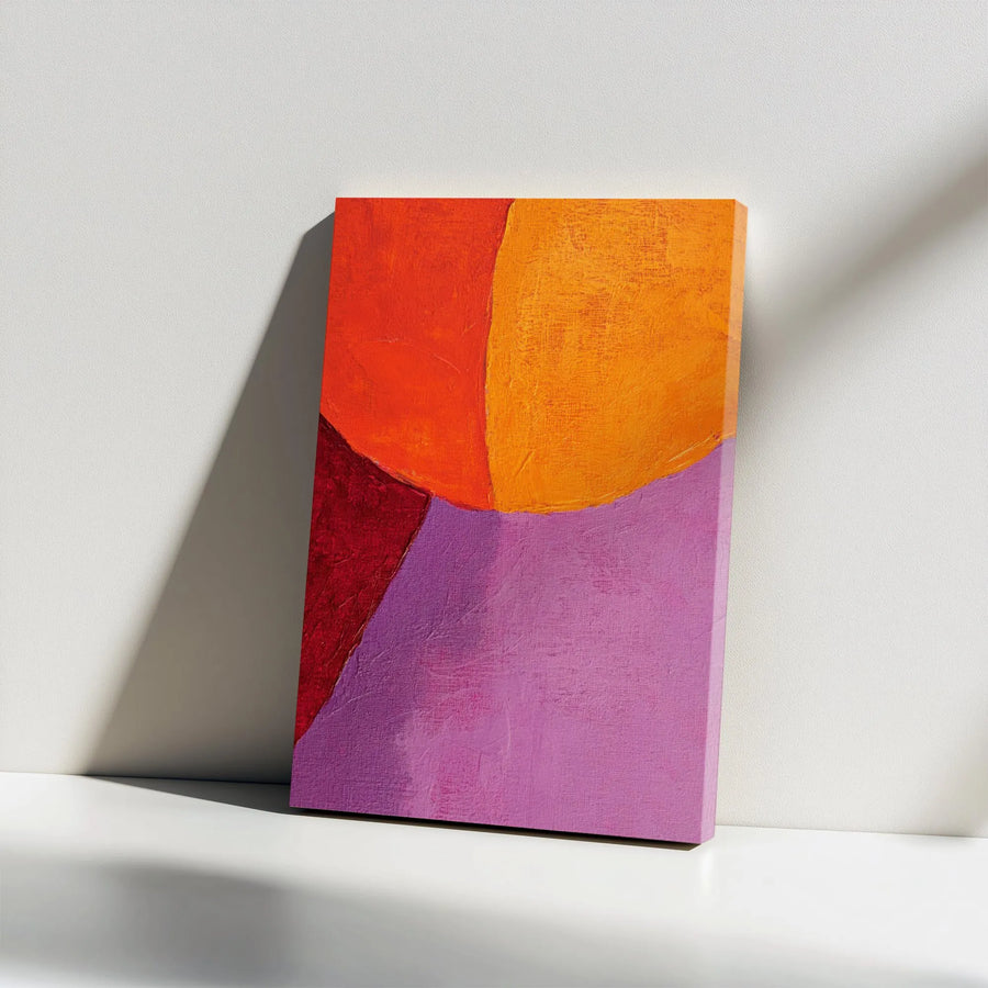 Modern Abstract Canvas Print | Textured Color Block Wall Art | Premium Gallery Wrapped Canvas | Minimalist Home & Office Decor Gift