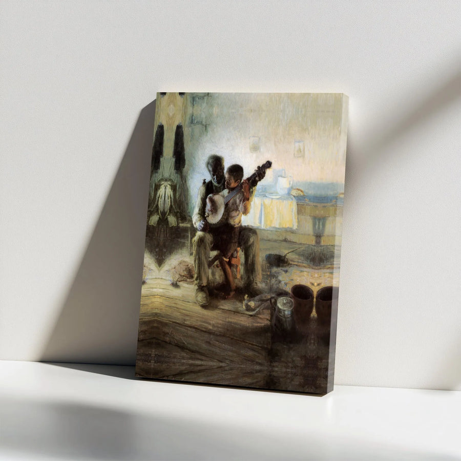 The Banjo Lesson Canvas Print | Henry Ossawa Tanner Famous Painting | 1.25 Inch Gallery Wrap | Classic Black American Art Home Decor