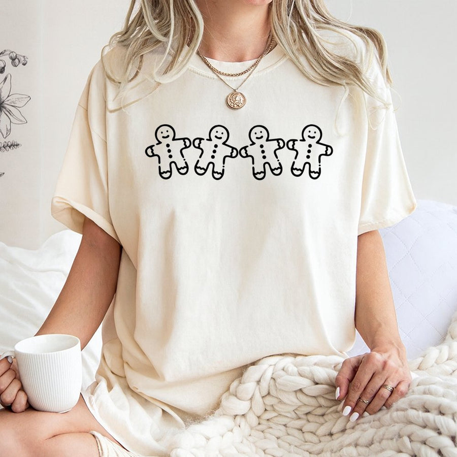 Gingerbread Man T-Shirt | Cute Holiday Cookie Graphic | Premium Soft Cotton Tee | Festive Christmas Gift for Baker or Family