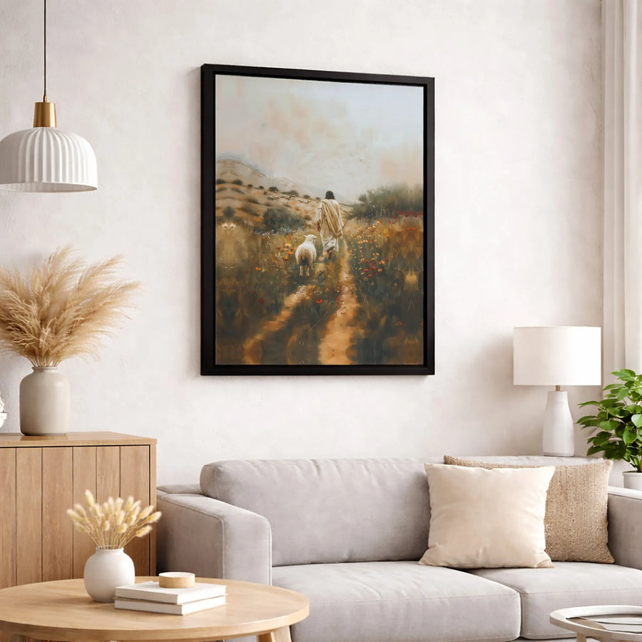 Jesus The Good Shepherd Canvas Art | Religious Christian Wall Decor | Premium Gallery Wrap Print | Meaningful Spiritual Home Gift
