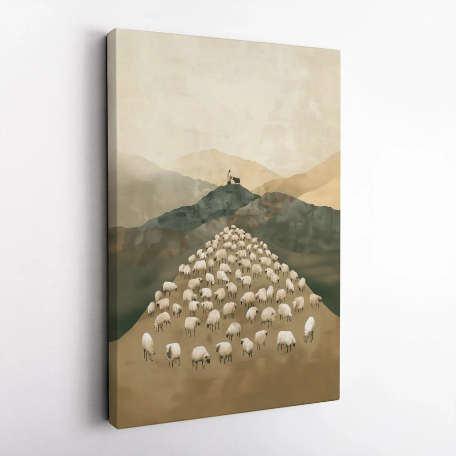 The Good Shepherd Canvas Art | Minimalist Religious Wall Decor | Premium Fade-Resistant Print | Spiritual Gift for Home or Church