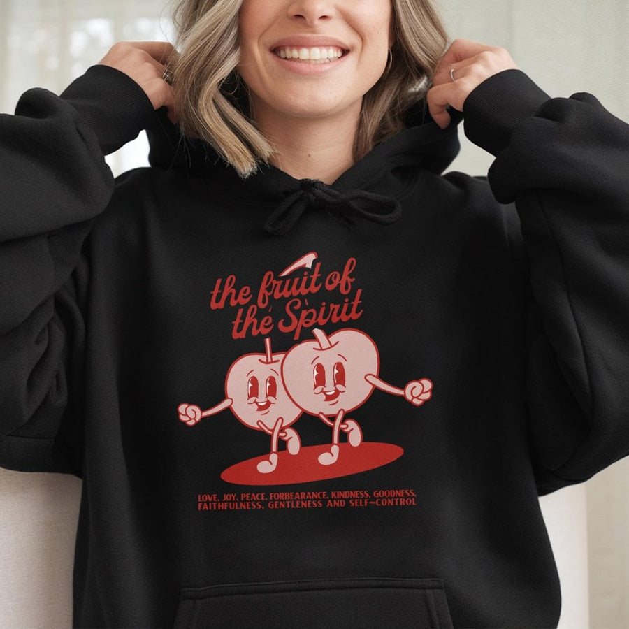 Fruit Of The Spirit Hoodie | Retro Christian Graphic Apparel | Cotton-Polyester Premium Blend | Aesthetic Bible Verse Gift For Women And Men