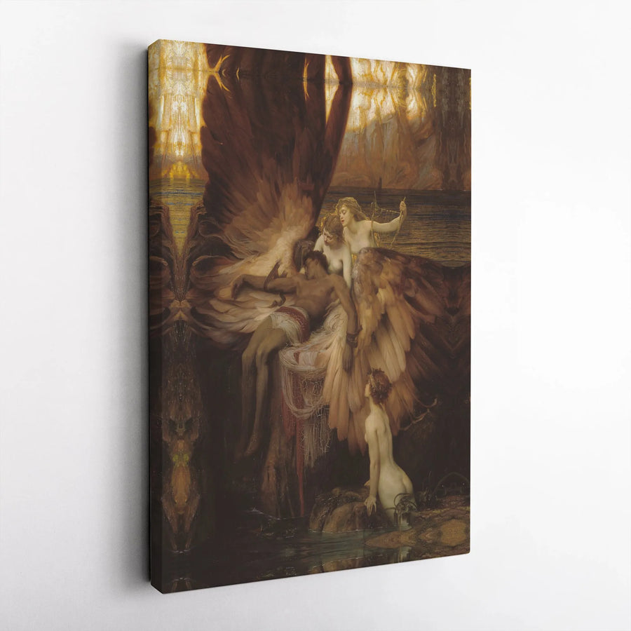 The Lament for Icarus by Herbert James Draper | Fine Art Museum Quality Canvas | 1.25 Inch Gallery Wrap | Classic Mythology Home Decor Gift