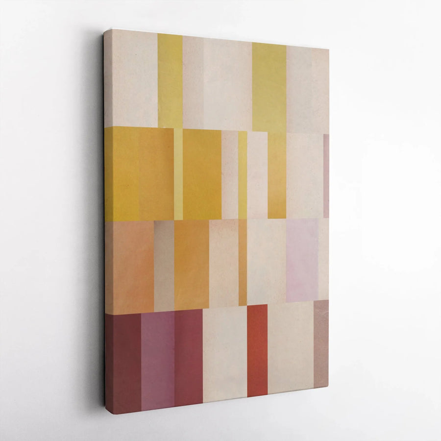 Abstract Geometric Canvas Print | Mid-Century Modern Color Block Design | Thick Gallery Wrap Canvas | Premium Home & Office Decor