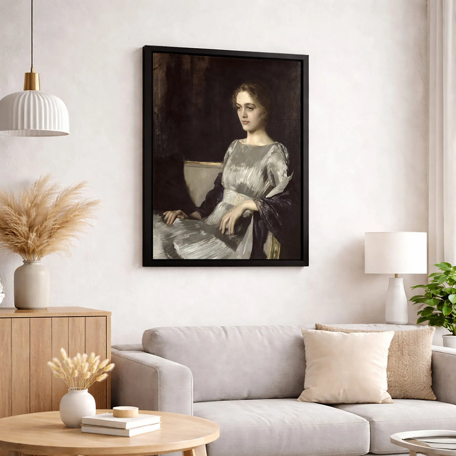 Portrait of a Lady Canvas Print | Valentin Serov Fine Art Reproduction | Gallery-Wrapped 1.25" Profile | Classical Home Decor Gift