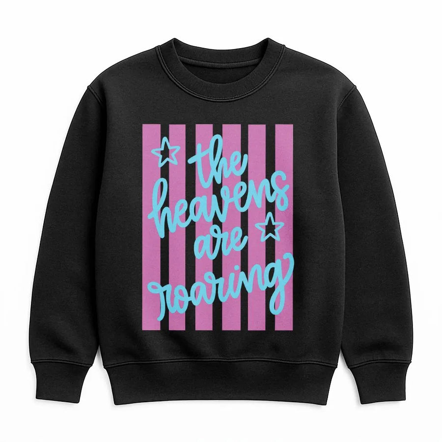 Christian Sweatshirt | The Heavens Are Roaring Graphic | Soft Cotton Unisex Tee | Inspirational Faith Gift for Women